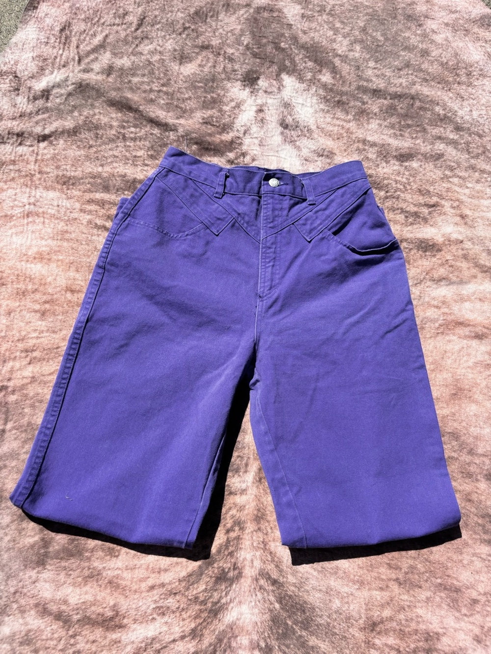 High-Rise Purple Women's Jeans Shorts